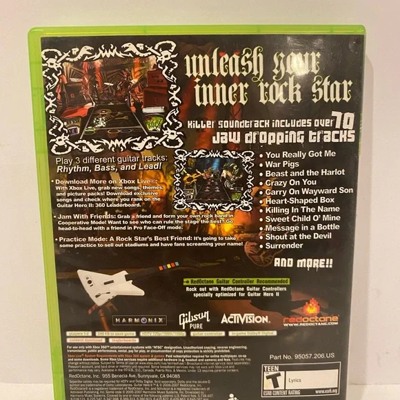 XBOX 360 Guitar Hero and Guitar Hero 2 video games - Picture 3 of 6